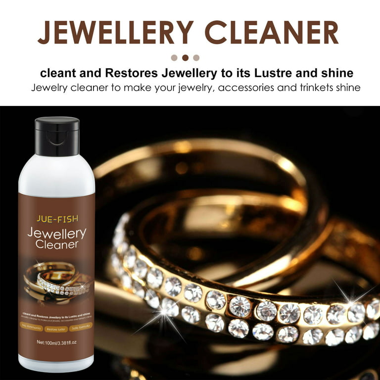 GreatShield Fine Jewelry Cleaner Solution Kit With Cleaning Brush,  Polishing Microfiber Cloths and Basket, Suitable For Gold, Platinum,  Titanium, Diamond, Crystal, Bracelet, Rings, Necklace, Earrings -  GreatShield