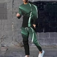thumbnail image 2 of Dagegui 2 Piece Men's Outfit Sets 3D Print Long Sleeve Pullover Tracksuits Big and Tall Gym Workout Outfits Casual Sport Set ZB Green 5XL, 2 of 6