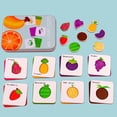 thumbnail image 3 of Rompecabezas de madera para niñoseducación tempranacognicióndibujos animadosjuguetes de cartas a juego (G) Ehuebsd Para estrenar, 3 of 3