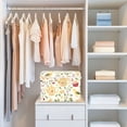 thumbnail image 4 of Yayeee Collapsible Cube Storage Bin with Lid Fabric Closet Decorative Basket with Handles, Birds Tea Time, 4 of 7