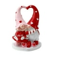 thumbnail image 3 of Valentine's Day Resin Desktop Decorations Kissing Couple Figurines Holding heart with Love written Valentines Elf Table Decor for Home Indoor Decor Sweet Gifts for Him Her(4.8 Inch), 3 of 9