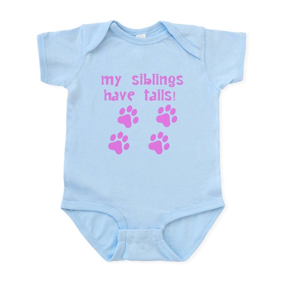CafePress - My Siblings Have Tails Body Suit - Baby Light Bodysuit, Size Newborn - 24 Months