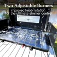 Camping Stove 2 Burner, Portable Propane Stove 20000 BTU with Regulator