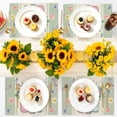 thumbnail image 7 of Stegali Spring Bloom Mason Jar Linen Placemats, 12x18 Inch Table mats Set of 4, 7 of 7