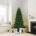 thumbnail image 1 of Gymax 6 FT Artificial Xmas Tree w/ 721 PE PVC Branch Tips & Folding Metal Stand, 1 of 10