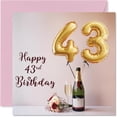 thumbnail image 1 of Tarjeta de felicitación Stuff4 43.º cumpleaños con globos y botella, 1 of 7