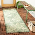 thumbnail image 3 of Safavieh Courtyard Ivy Botanical Indoor/Outdoor Runner Rug, Beige/Green, 2'3" x 6'7", 3 of 11