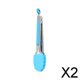 thumbnail image 1 of 2x Pinzas de Cocina de Material Acero Inoxidable con Puntas de Silicona, Pinza para Freír Antideslizante Resistente Al Calor Utensilio de Cocina con 2 piezas, 1 of 8