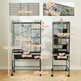 thumbnail image 3 of PawHut Grande Cage pour Hamster, Cage Roulante à 5 Niveaux pour Gerbille avec Tablette de Rangement, 3 of 10