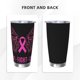 thumbnail image 3 of Vaso de acero inoxidable de 20 oz para el mes de concientización sobre el cáncer de mama, taza térmica portátil con tapa, 3 of 7