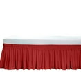 thumbnail image 1 of The Great American Store- Wrap Around Bed Skirt - 700 TC Cotton 3 Sides Fabric 1PC Bed skirt (Olympic Queen - 21 Inch Drop, Solid Burgundy) - Fade & Stain Free Elastic Dust Ruffle Adjustable Bed Skirt, 1 of 4
