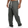 thumbnail image 2 of Men’s Cargo Pants, Joggers, Trousers, Elastic Waistband Drawstring Loose Straight Leg, Multiple Pockets Quick Dry Lightweight, Casual Daily Gym Workout Hiking Travel, | AKLJWH,Dark Gray S, 2 of 9
