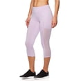 thumbnail image 1 of Reebok Womens Focus Capri Compression Athletic Pants, Purple, X-Small, 1 of 3
