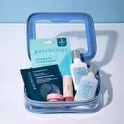 BEAUTYSPACE Periwinkle Color Piped Clear Travel Bag