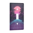 thumbnail image 2 of Yayeee Toggle Light Switch Wall Plate 1-Gang 4.5"x2.7" Home Decorative Outlet Cover, Night Neon Road, 2 of 7