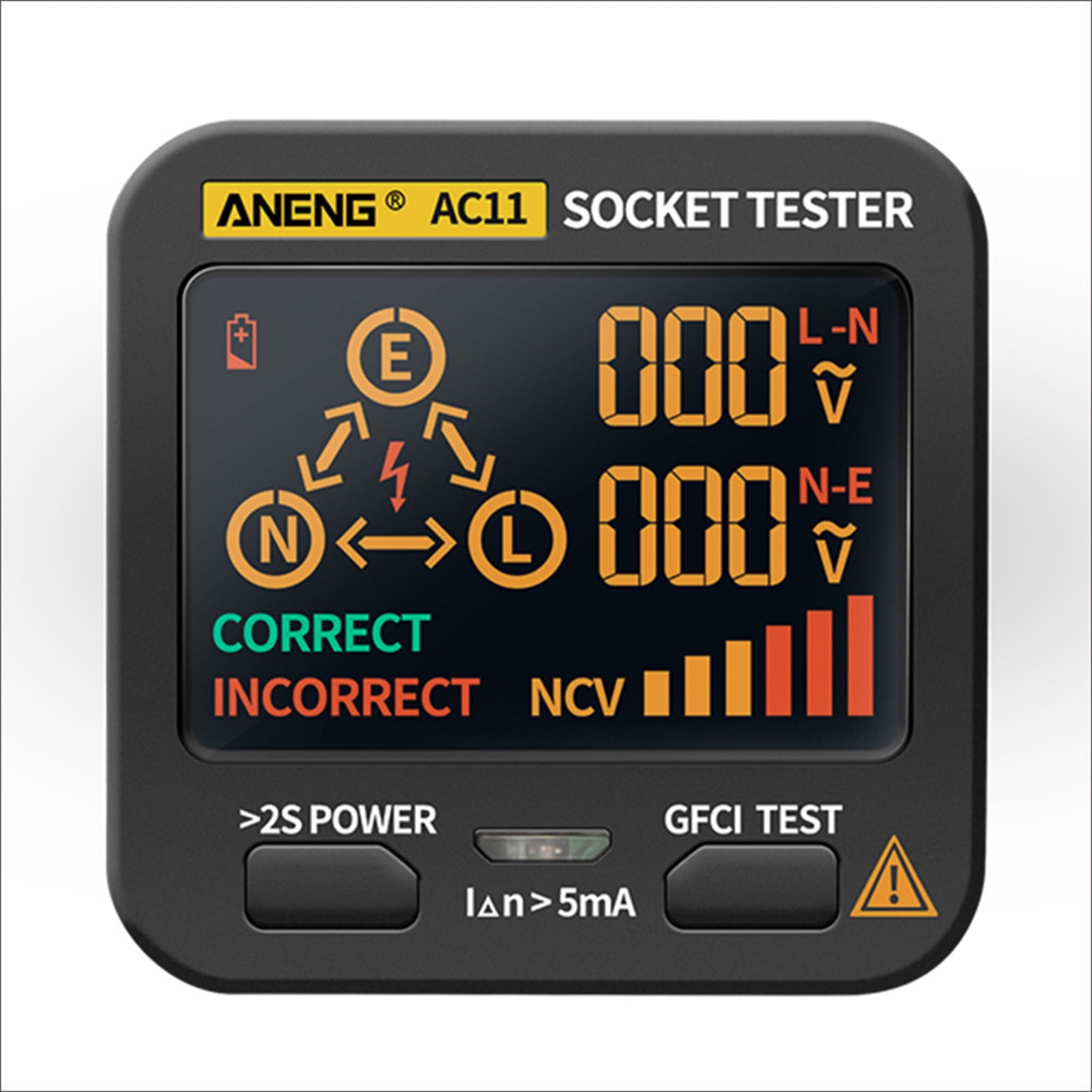 New Screen Display Leakage Tester Voltage Tester Digital Smart Socket Tester Plug RCD Detector for ANENG AC11 