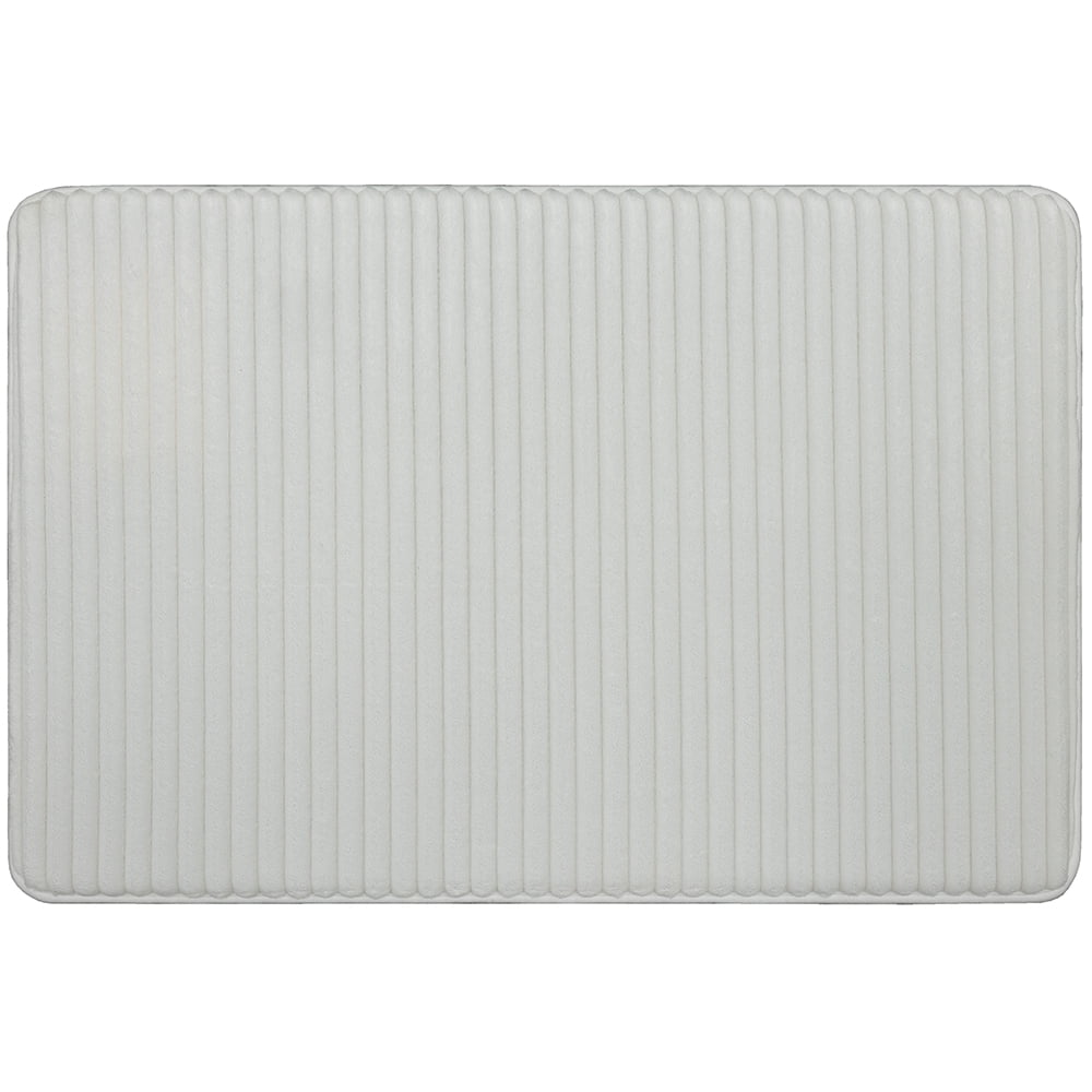 Mainstays Performance Ribbed Quick Dry Foam Bath Mat, 17" x 24", White