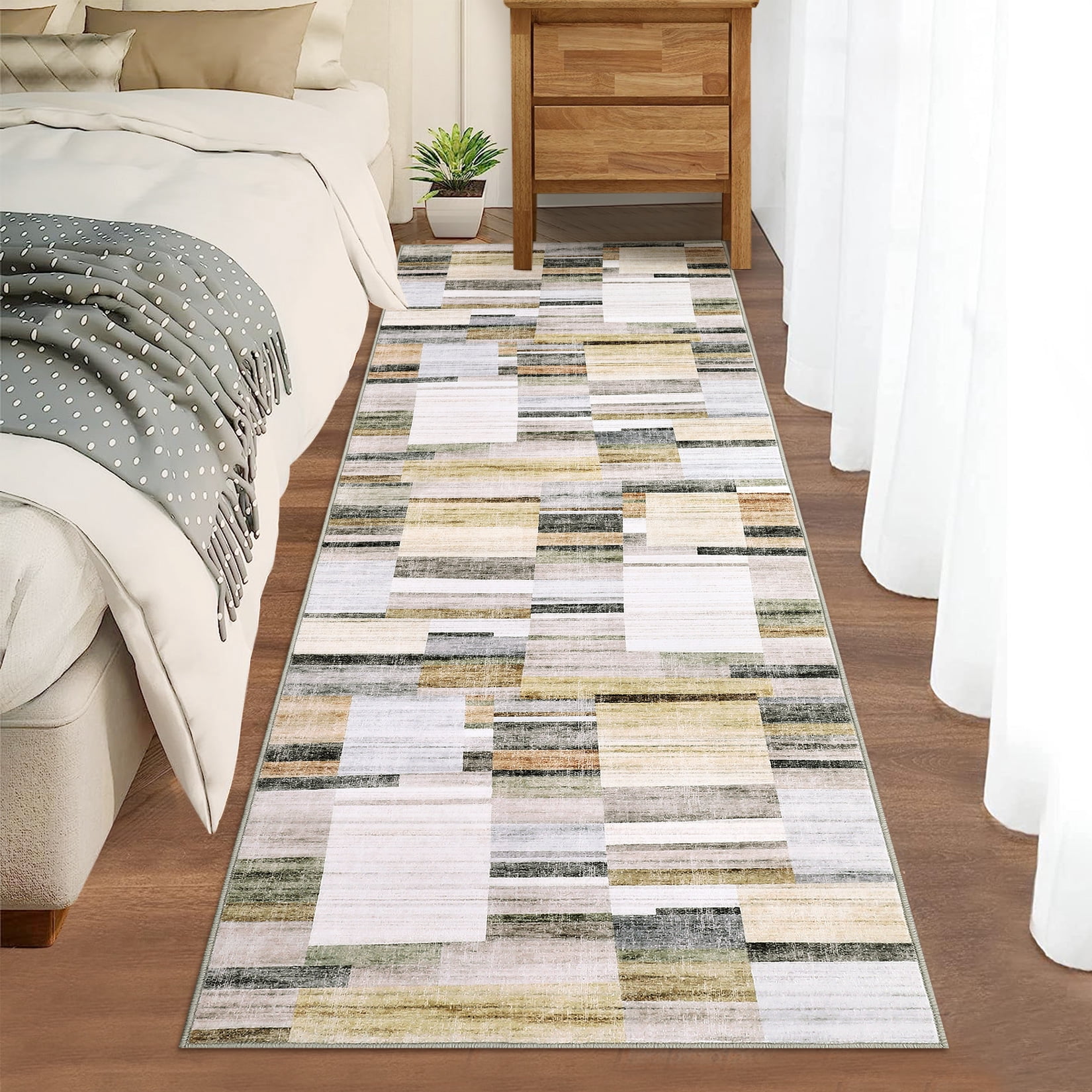 Amkui Washable Rug 9x12 Area Rugs for Living Room Modern Geometric Bedroom Rug Soft Non-Skid Indoor Large Throw Rugs Stain Resistant Carpet for Dining Room