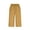 03 Yellow, variant on Titcea Capri Pants for Women Cotton Linen Drawstring Elastic High Waisted Wide Leg Casual Pants with Pockets Breathable Beach Vacation Capris 2026