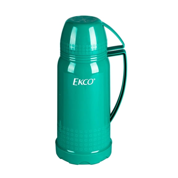 Termo de 1 litro Ekco Classic de Ampolla de vidrio Color Verde Turquesa con Tapa-taza y Tapa
