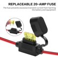 thumbnail image 4 of 2 PACK 1FT SAE Extension Cord Compatible with NOCO Genius Smart Battery Chargers, 14AWG Heavy Duty SAE Connector Cable, 20A Fuse Waterproof Plug for Motorcycle/ATV/UTV/Auto, Tool-Free, 4 of 5