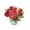 Red1, variant on Potted Artificial Flowers, Small Fake Plants Faux Flowers in Pot, Mini Potted Plants for Indoor Outdoor Home Kitchen Office Table Centerpiece Decoration, Fake Flowers in Vase, 1Pc(Pink3,5.9x4.7")