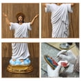 thumbnail image 5 of 9" Risen Jesus Christ Statue, Sacred Divine Mercy Lord Inspirational Figurine for Easter and Lent Religious Sculpture Christian Living Home Resin Decor, 5 of 6