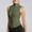 Army Green, variant on Holzkary Women's Full Zip Sleeveless Workout Yoga Active Jacket Vest Golf Shirts Cropped Lightweight Athletic Gym Seamless Vests Athletic Tank Top Tshirt for Yoga Running Fitness Army Green L