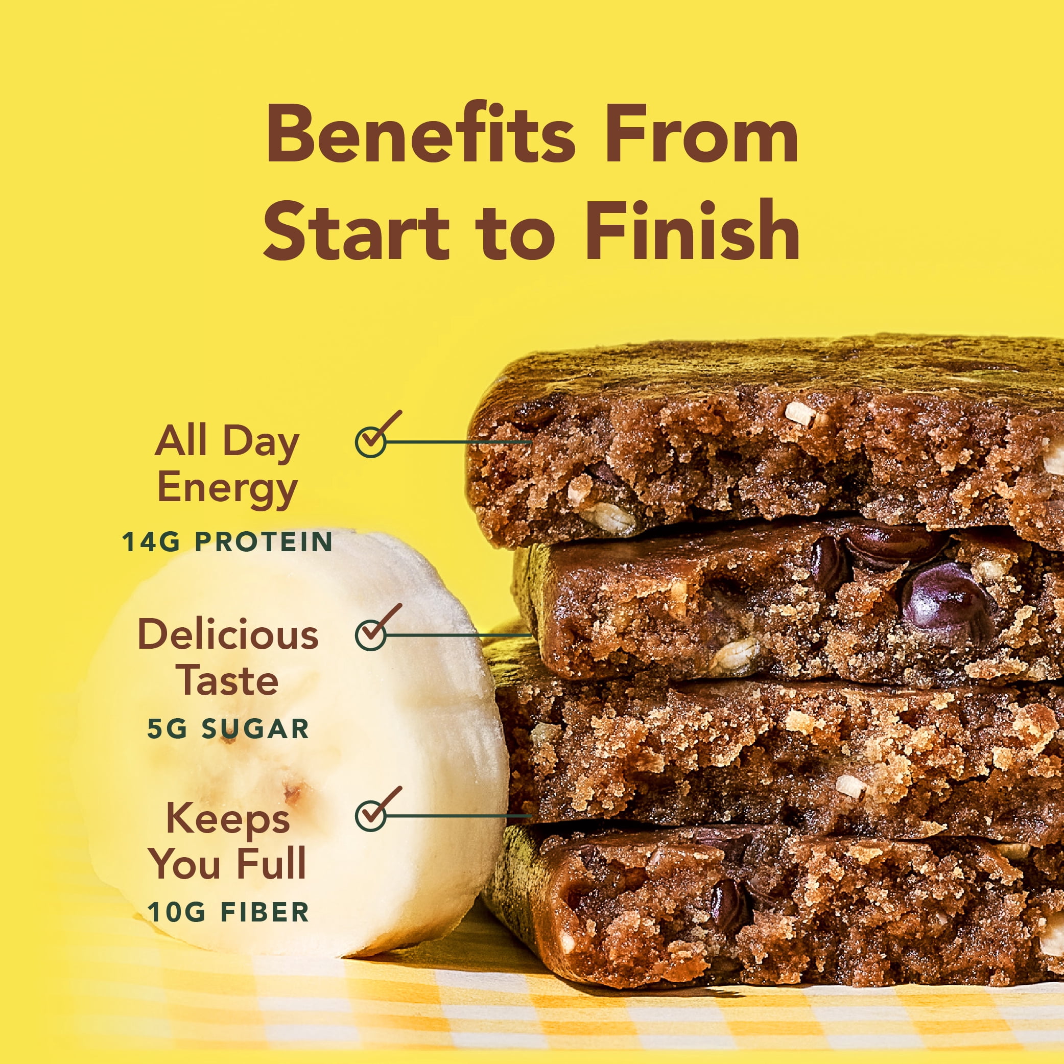 ALOHA, Plant Based Protein Bars, Banana Bread Chocolate Chip (Pack of 12)