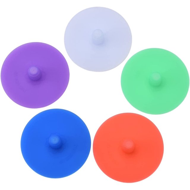 5pcs Mason Fermenter Cap Pickle Waterless Airlock Fermentation Lids Wide Mouth Pipes For Jar Silicone Included Metal Rings( Multicolor, Does not Include Jar and Metal Ring)