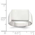 thumbnail image 4 of Sterling Silver 11x15mm Closed Back Signet Ring, 4 of 6