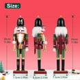 thumbnail image 3 of TJT 12 inch Nutcracker Decorations, Wooden Nutcracker Soldier Christmas Ornaments Collectible Festive Xmas Figures Decor Gift Indoor, Green, Bugler, 3 of 11