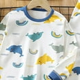 thumbnail image 4 of NOLDARES Toddler Baby Girl Boy Clothes 2pcs Cotton Graphic Print Long Sleeve Tee Elastic Joggers Pants Fall Winter Outfits Casual Clothing(Light Blue,7-8 Y), 4 of 4