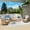 Beige, variant on PARKWELL 4 Pieces Outdoor Patio Furniture Set Wicker Rattan Swivel Glider Chairs Cushioned Sofa Coffee Table All-Weather Conversation Sectional with Anti-Slip Cushions for Balcony