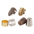 thumbnail image 2 of New Arrivals 6 Pieces Sewing Thimble Finger Protector,Adjustable Metal, 2 of 9