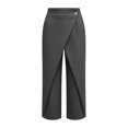 thumbnail image 3 of ASEIDFNSA Womens Dressy Capri Pants High Waisted Straight Leg Crop Trousers Business Casual, 3 of 3