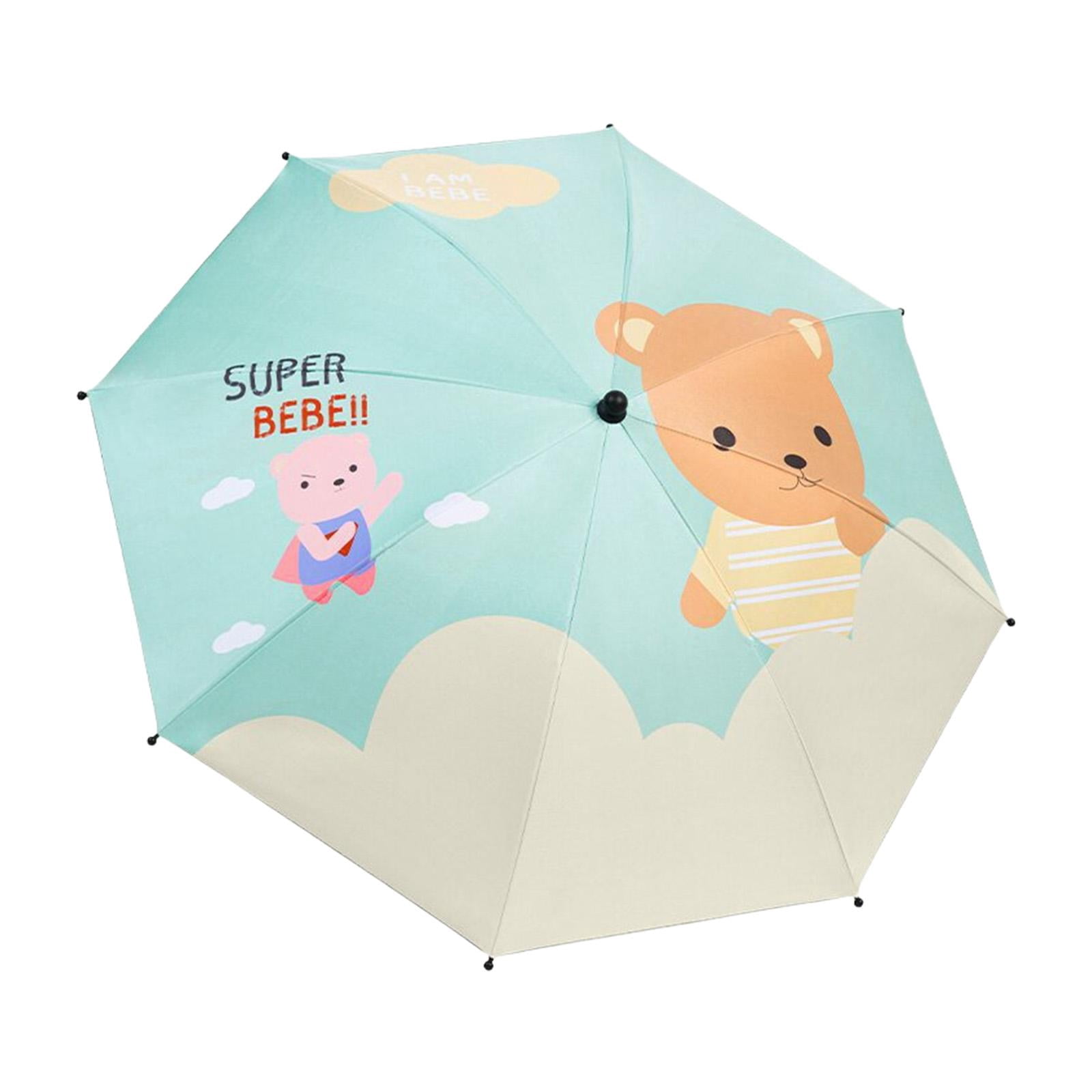 harayaa Baby Pram Umbrella with Clamp Baby Stroller Parasol Universal Summer 360 Degree bear