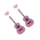 thumbnail image 3 of Stylish Classic Guitar Pendant Eardrop Earrings for Women, Pink Creative Party Ear Jewelry, 3 of 3