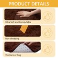 thumbnail image 7 of Tripumer 1 Pc Shaggy Furry Runner Rug 2 x 6 feet Soft Bedside Carpet for Dorm Living Room Hallways Brown, 7 of 7