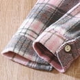 thumbnail image 6 of Eltusu Girls Plaid Shirts, Button-Up Relaxed Fit Lapel Collar Soft Long Sleeve Shirts Pink Size 1-11 T, 6 of 7
