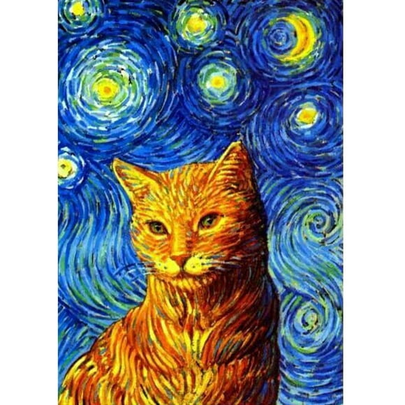 5D Diamond Painting Kits, Animals Yellow Cat Kitten, Full Drill DIY Diamond Art Cross Stitch Paint by Numbers
