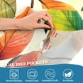 thumbnail image 3 of Yayeee Kitchen Curtains Tier Pair Light Filtering 27"x36" Rod Pocket Short Cafe Window Panel, Beige Leaves, 3 of 7
