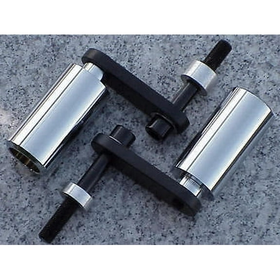 2004-2005 Honda CBR1000 CBR 1000 RR 1000RR CBR1000RR CHROME NO-CUT FRAME SLIDERS
