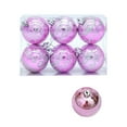 thumbnail image 2 of Honeeladyy Christmas Ball Ornaments, 6Pcs Shatterproof Christmas Ornaments Set, 2.36" Small Plastic Hanging Christmas Decorations for Xmas Tree Holiday Party Decor, Pink, 2 of 6
