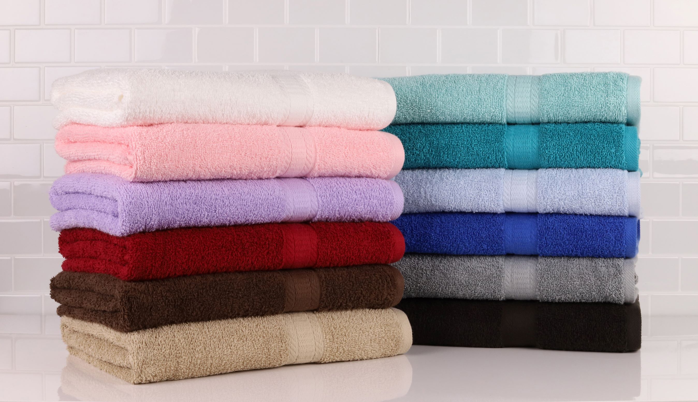 Mainstays Basic Solid 18-Piece Bath Towel Set Collection, Brown - image 9 of 10