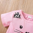 thumbnail image 4 of HCNTES Toddler Girl Daily Set Cat Print Peplum Tee and Leggings 2 Piece Ideal for After School Play and Casual Wear, 4 of 7