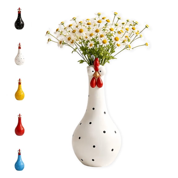 Funny Multicolored Chicken Flower Vase for Flowers