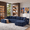 Blue, variant on Eyisean 125" Corduroy Oversized Boneless Cloud Couch, Modern Modular Sectional Sofa with Cup Holder & Side Pocket, Comfy Deep Seat Couches with Chaise & Pillow for Living Room, No Assembly Required