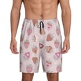 thumbnail image 1 of Fotbe Strawberry Cake Pantalones Cortos de Pijama para Hombre, Ropa de Dormir, Pantalones de Pijama Cortos para Hombre-Medium, 1 of 6