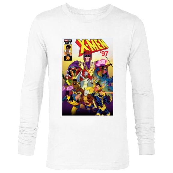 Marvel Studios X-Men ’97 Magneto and the Team Comic Cover- Long Sleeve T-Shirt for Men - Customized-White